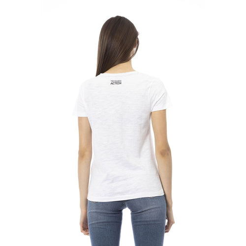Trussardi Action White Cotton Women T-Shirt - ClickThatClicks 