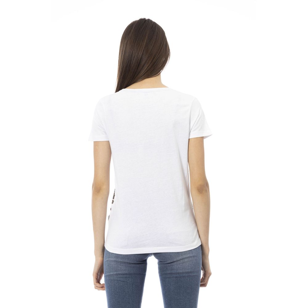 Trussardi Action White Cotton Women T-Shirt - ClickThatClicks 