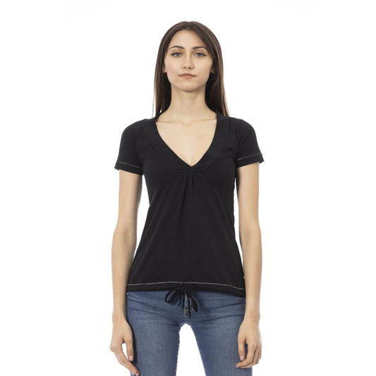 Trussardi Action Black Cotton Women T-Shirt - ClickThatClicks 