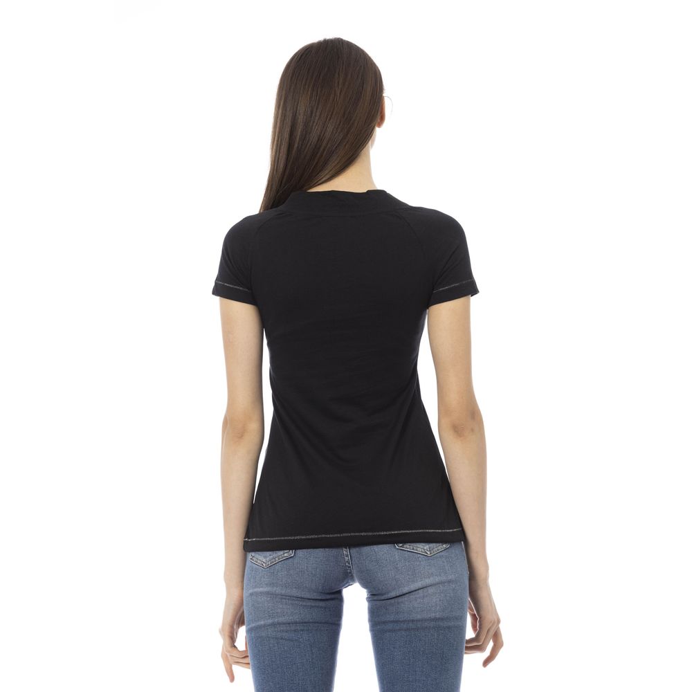 Trussardi Action Black Cotton Women T-Shirt - ClickThatClicks 