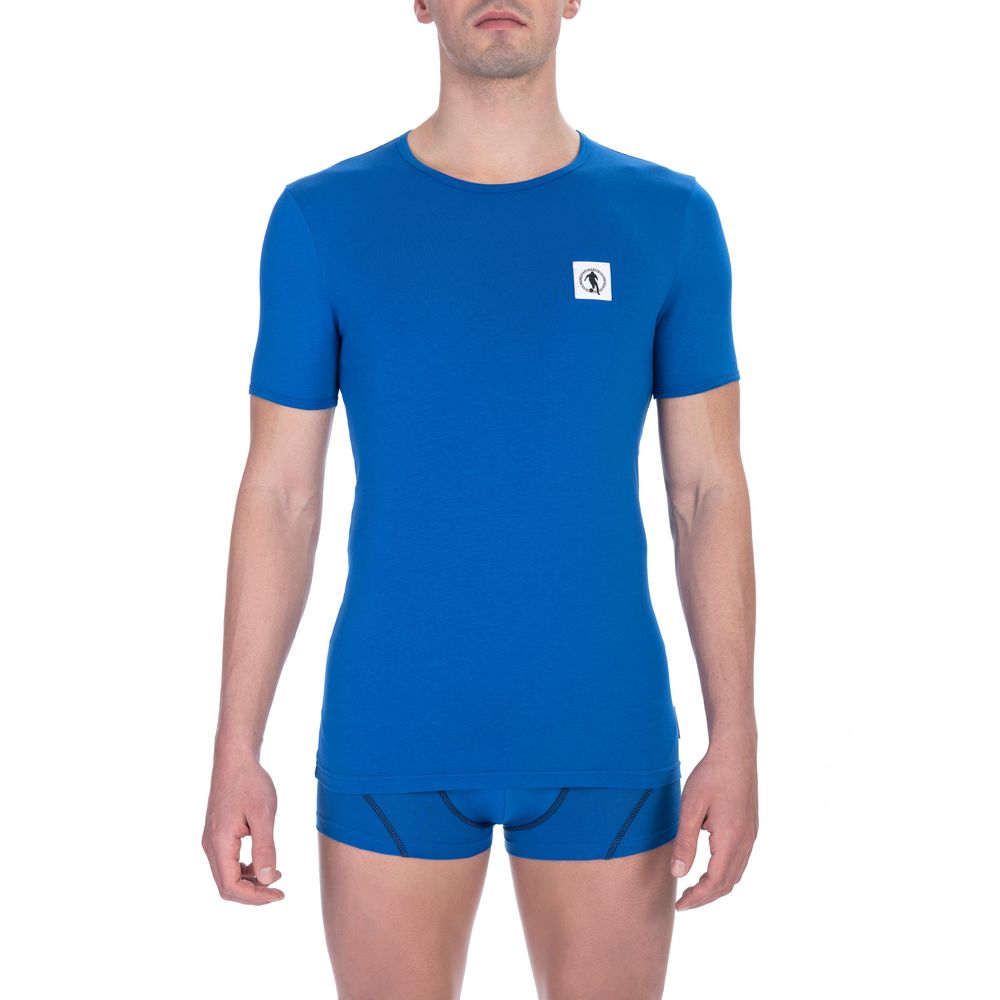 Bikkembergs Blue Cotton Men T-Shirt - ClickThatClicks 