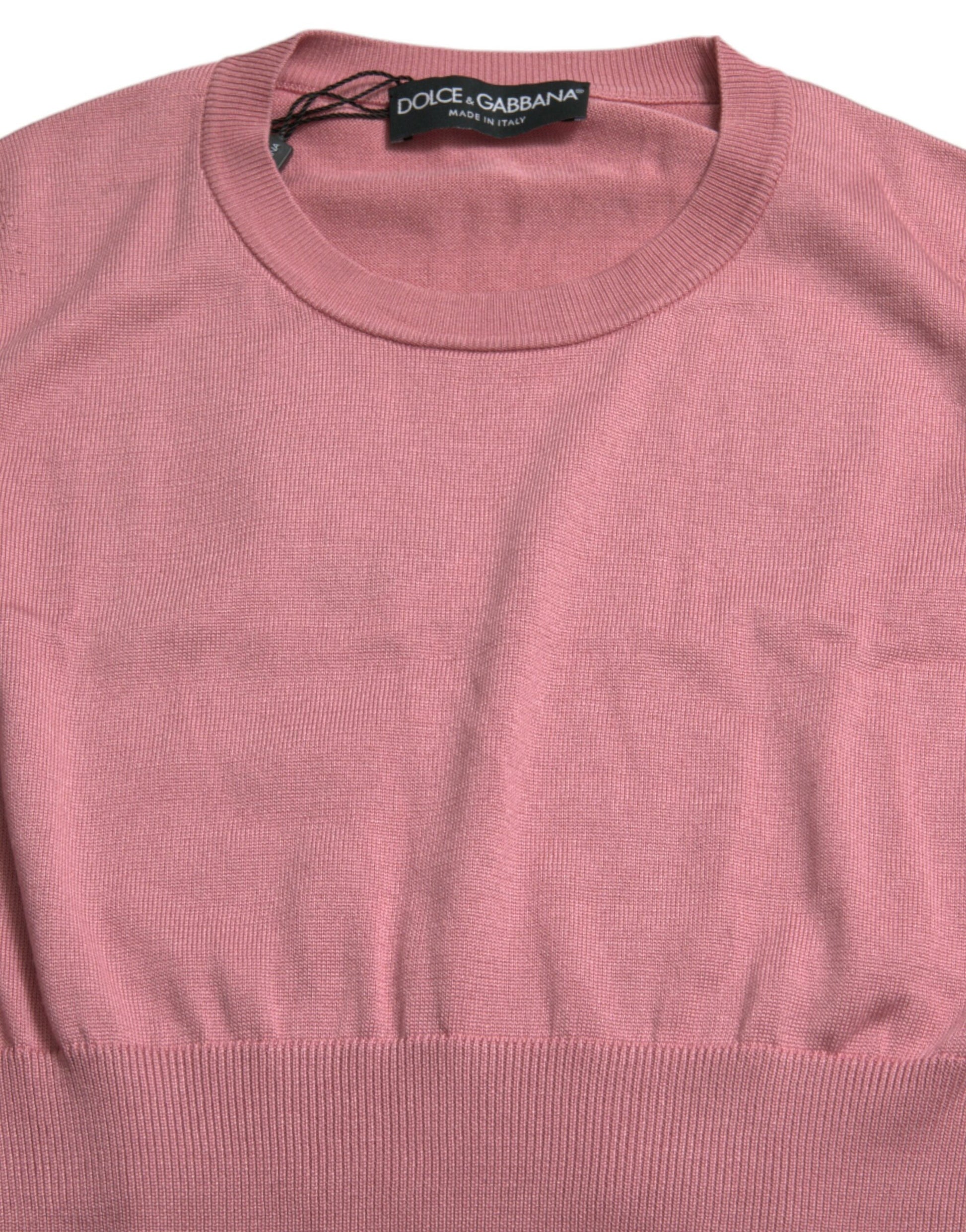 Dolce & Gabbana Pink Crew Neck Cropped Sleeveless Tank Top - ClickThatClicks 