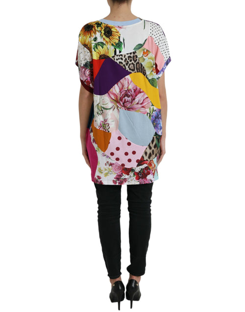 Dolce & Gabbana Multicolor Patchwork Cotton Silk Blouse Top - ClickThatClicks 