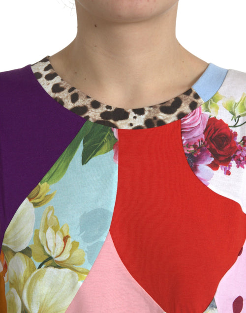 Dolce & Gabbana Multicolor Patchwork Cotton Silk Blouse Top - ClickThatClicks 