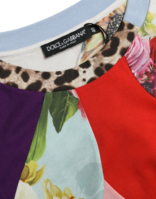 Dolce & Gabbana Multicolor Patchwork Cotton Silk Blouse Top - ClickThatClicks 