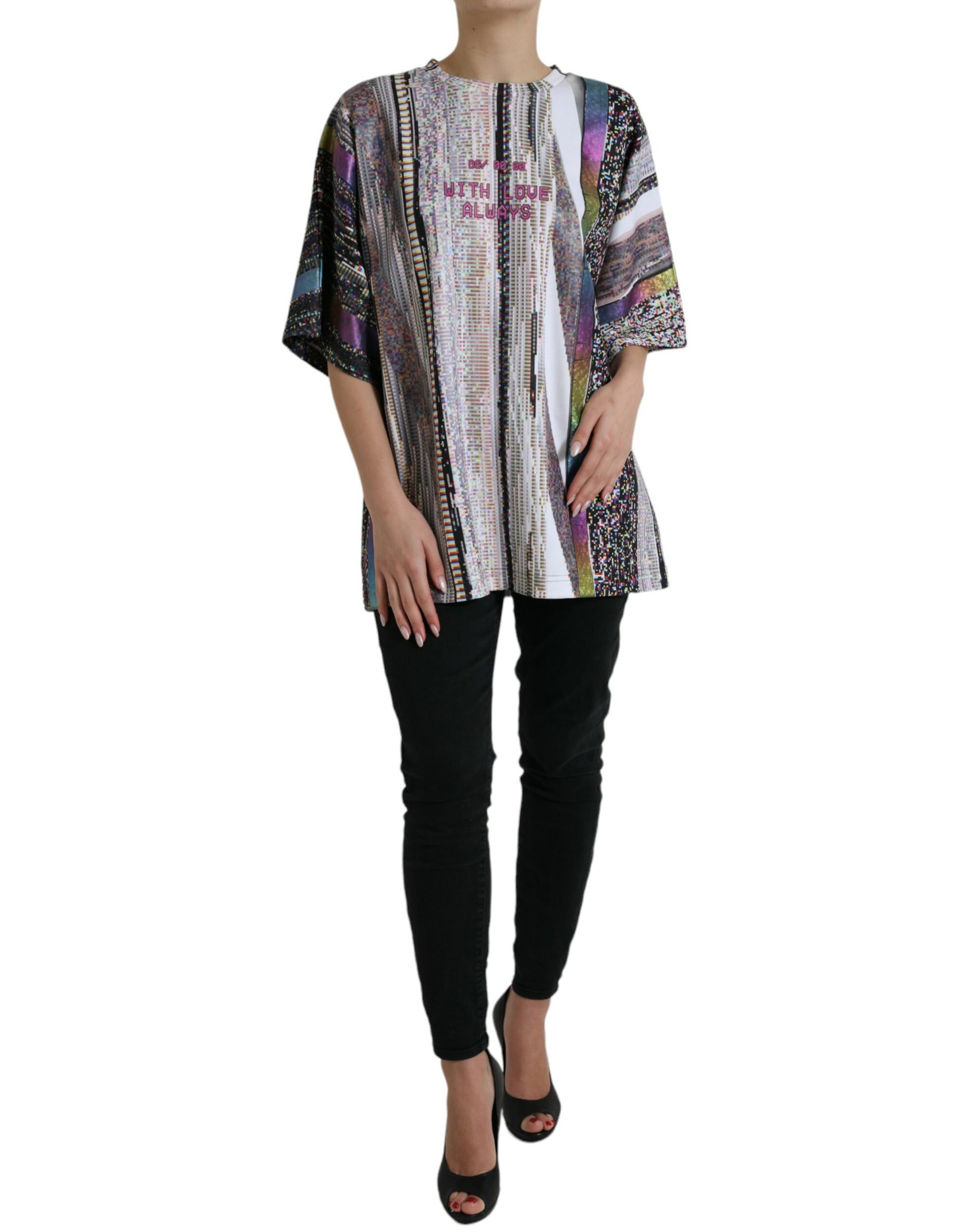 Dolce & Gabbana Multicolor With Love Always Print T-shirt - ClickThatClicks 