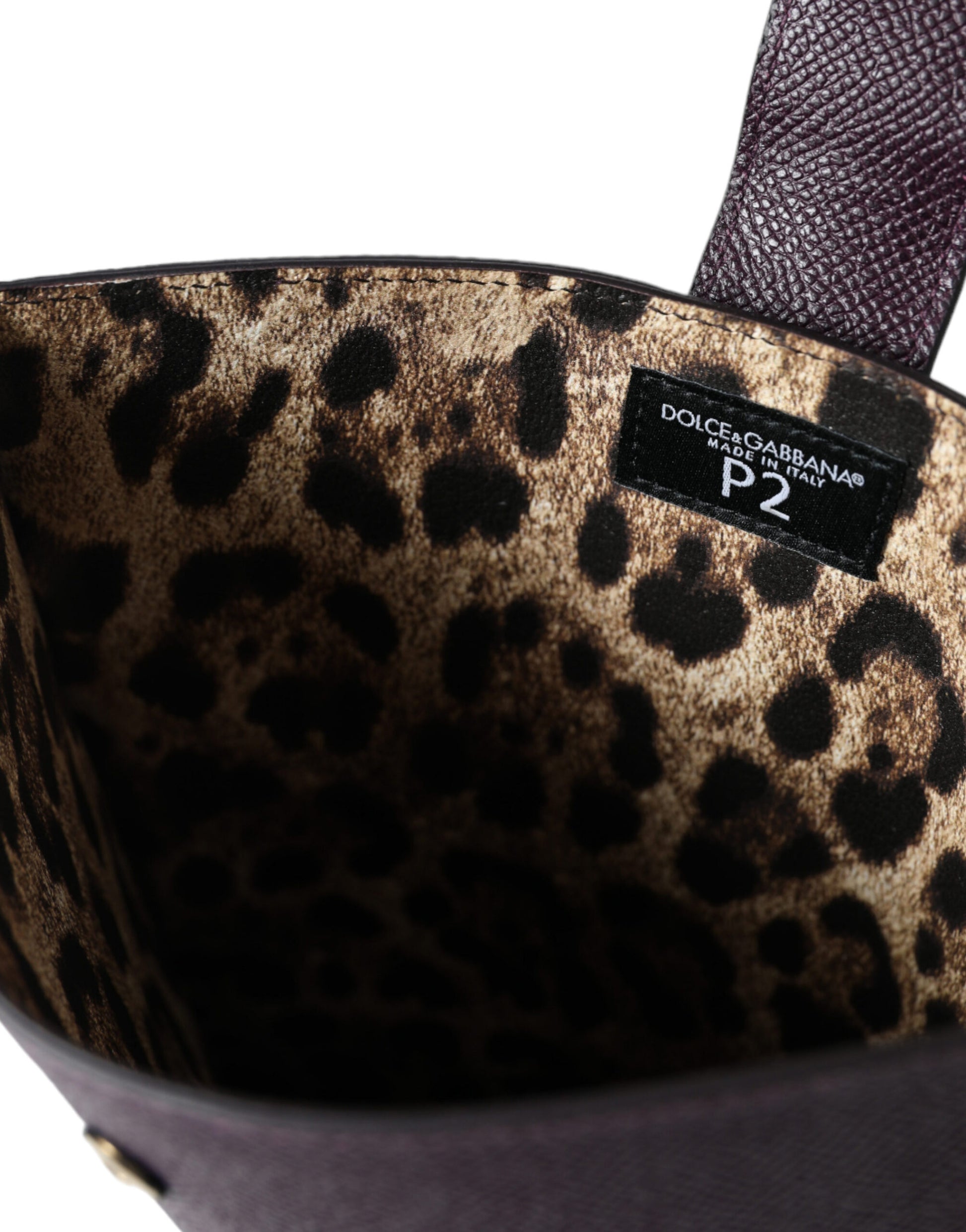 Dolce & Gabbana Dark Brown Leather Logo Plaque Cover Sleeve Tablet Case - ClickThatClicks 