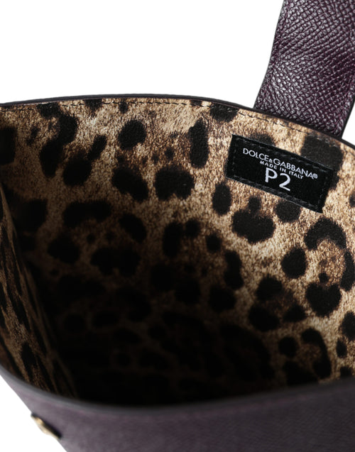Dolce & Gabbana Dark Brown Leather Logo Plaque Cover Sleeve Tablet Case - ClickThatClicks 