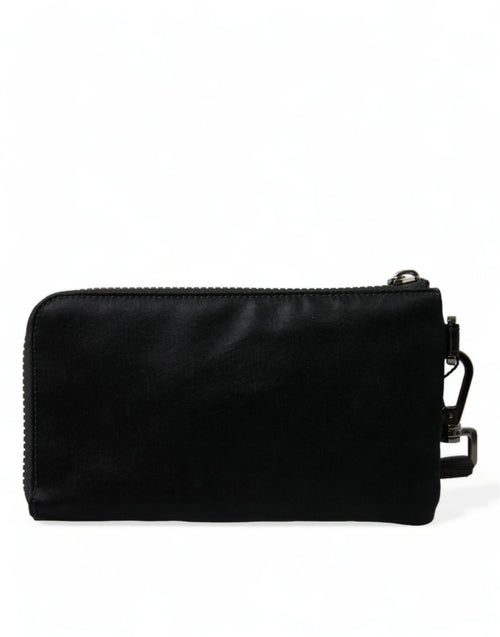 Dolce & Gabbana Black Nylon Logo Plaque Keyring Pouch Clutch Bag - ClickThatClicks 