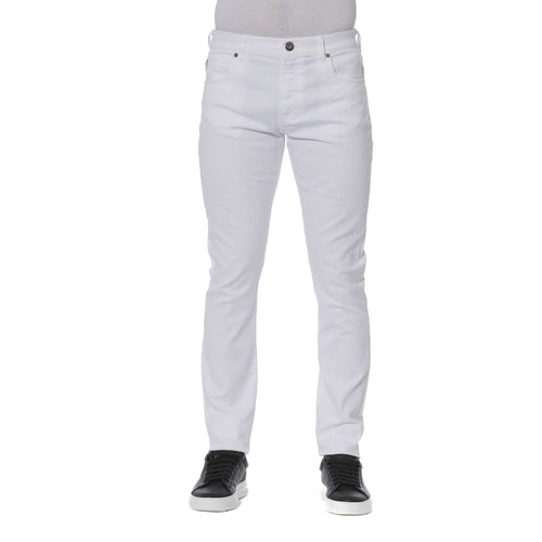 Trussardi Jeans White Cotton Men Jeans - ClickThatClicks 
