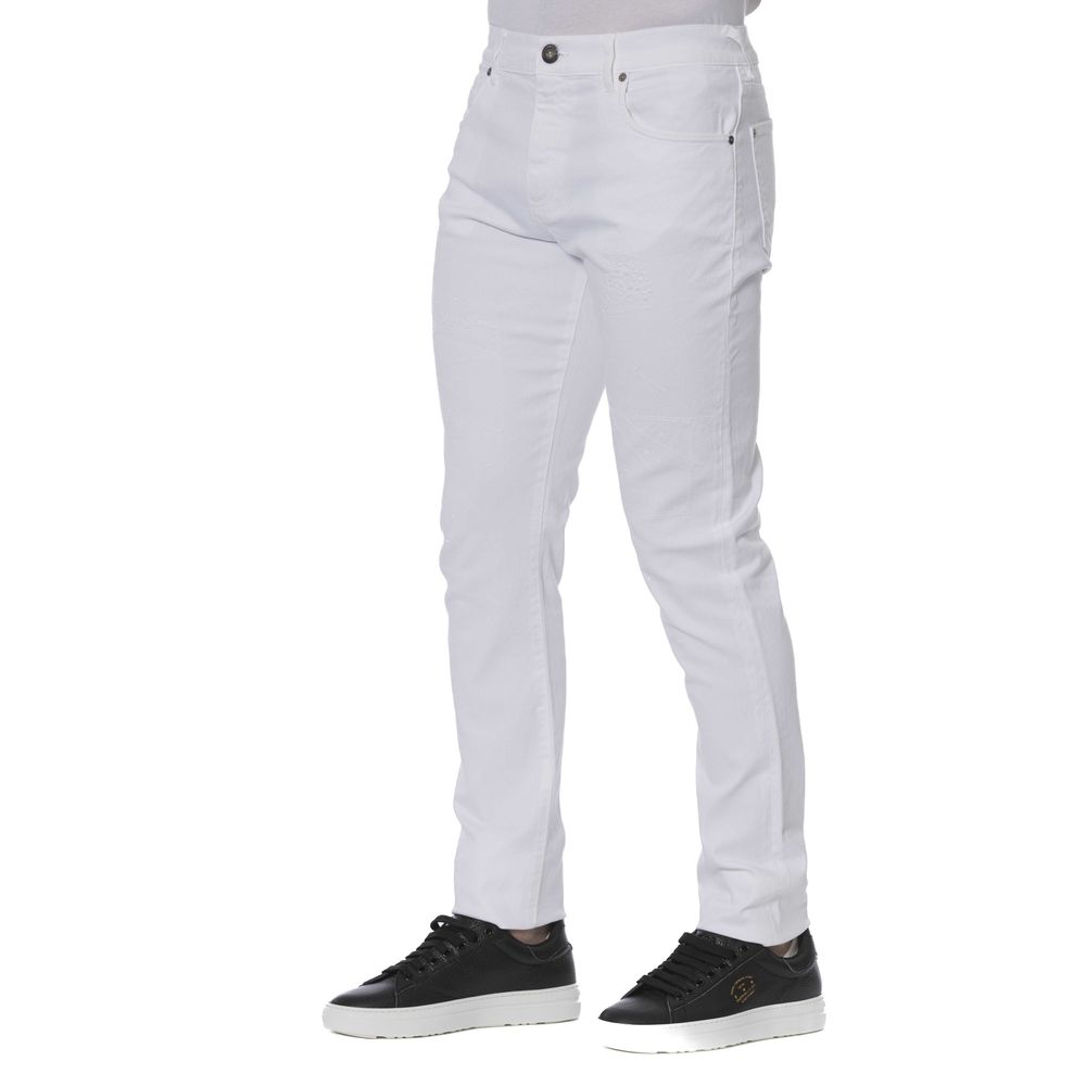 Trussardi Jeans White Cotton Men Jeans - ClickThatClicks 
