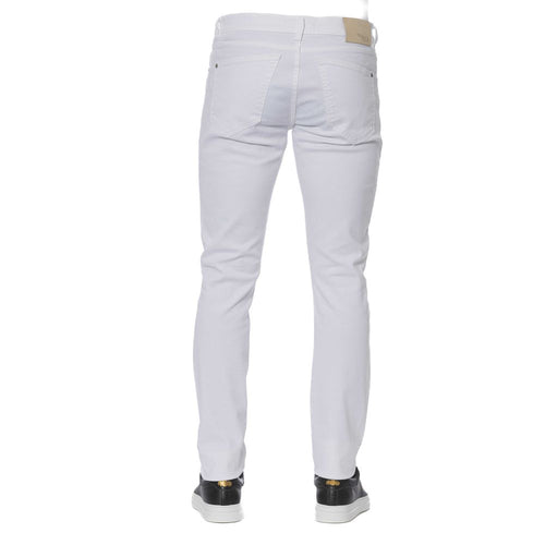 Trussardi Jeans White Cotton Men Jeans - ClickThatClicks 