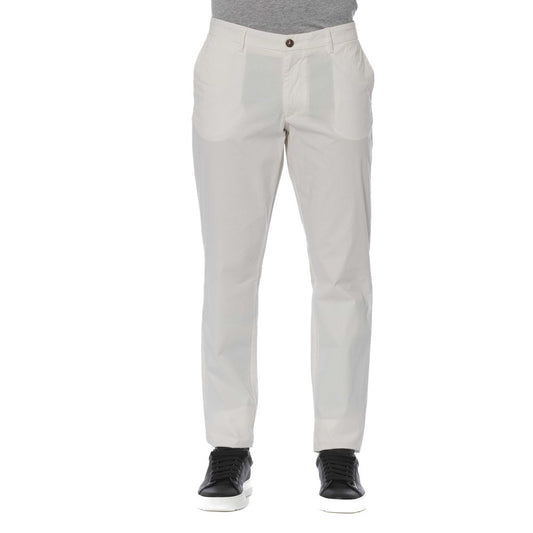 Trussardi Jeans White Cotton Men Jeans - ClickThatClicks 