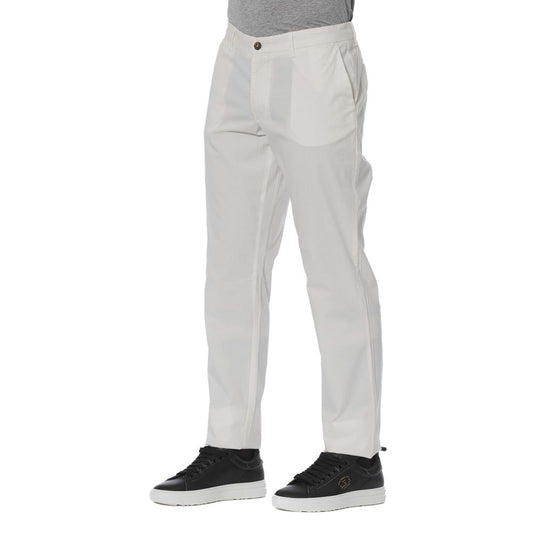 Trussardi Jeans White Cotton Men Jeans - ClickThatClicks 