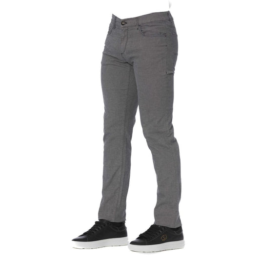 Trussardi Jeans Gray Cotton Men's Pants - ClickThatClicks 
