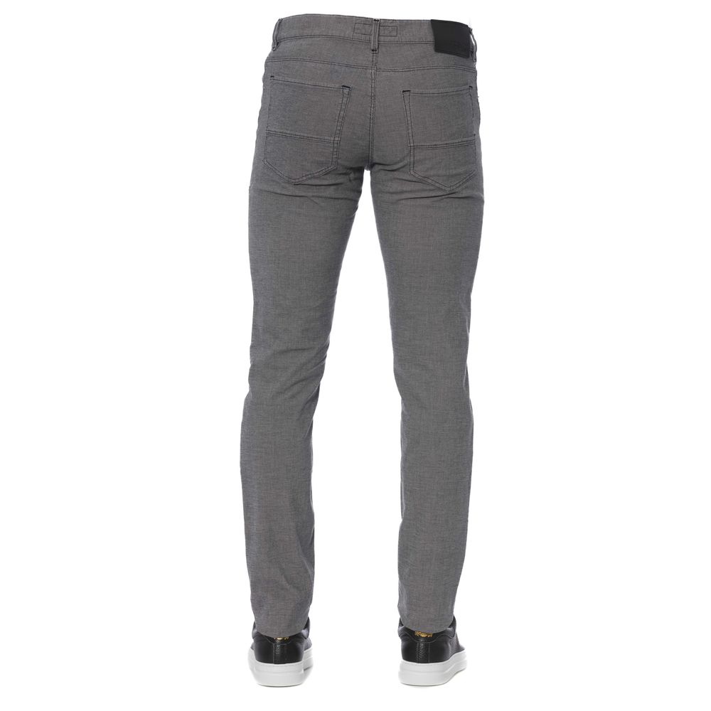 Trussardi Jeans Gray Cotton Men's Pants - ClickThatClicks 