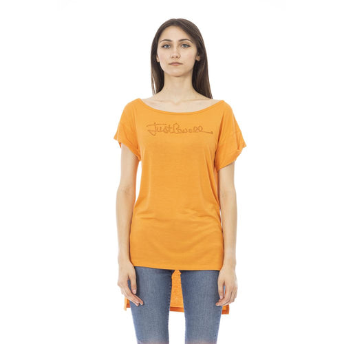 Just Cavalli Orange Cotton Women T-Shirt - ClickThatClicks 