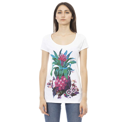 Just Cavalli White Cotton Women T-Shirt - ClickThatClicks 