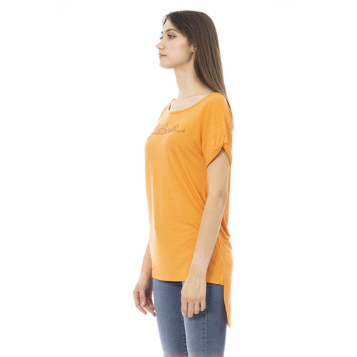 Just Cavalli Orange Cotton Women T-Shirt - ClickThatClicks 