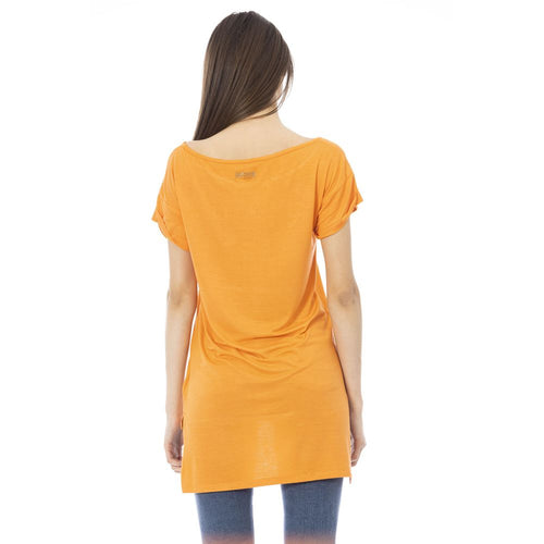 Just Cavalli Orange Cotton Women T-Shirt - ClickThatClicks 