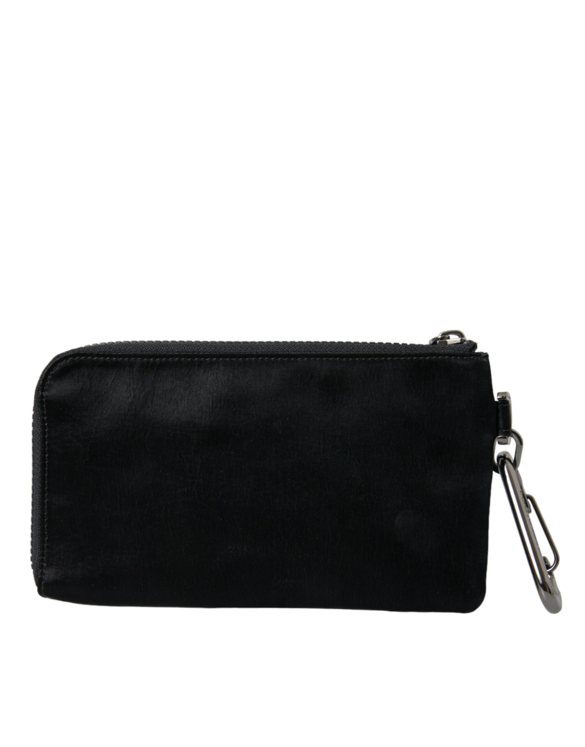 Dolce & Gabbana Black Nylon Logo Plaque Keyring Pouch Clutch Bags - ClickThatClicks 