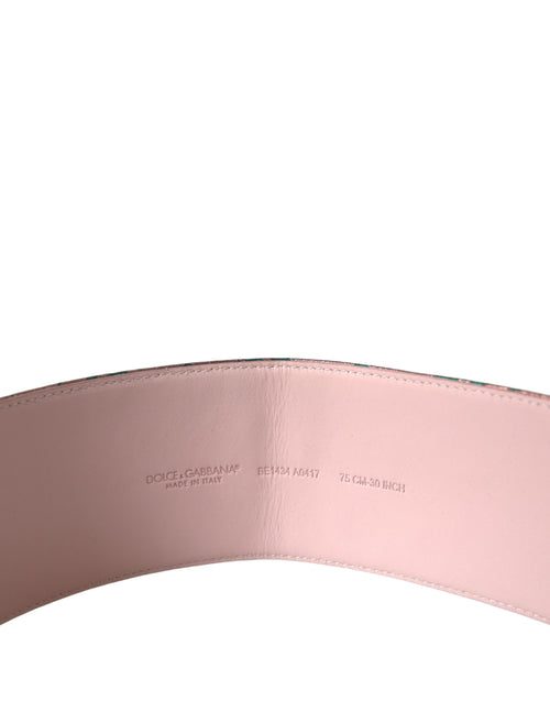 Dolce & Gabbana Multicolor Floral Jacquard Lurex Gold Buckle Belt - ClickThatClicks 