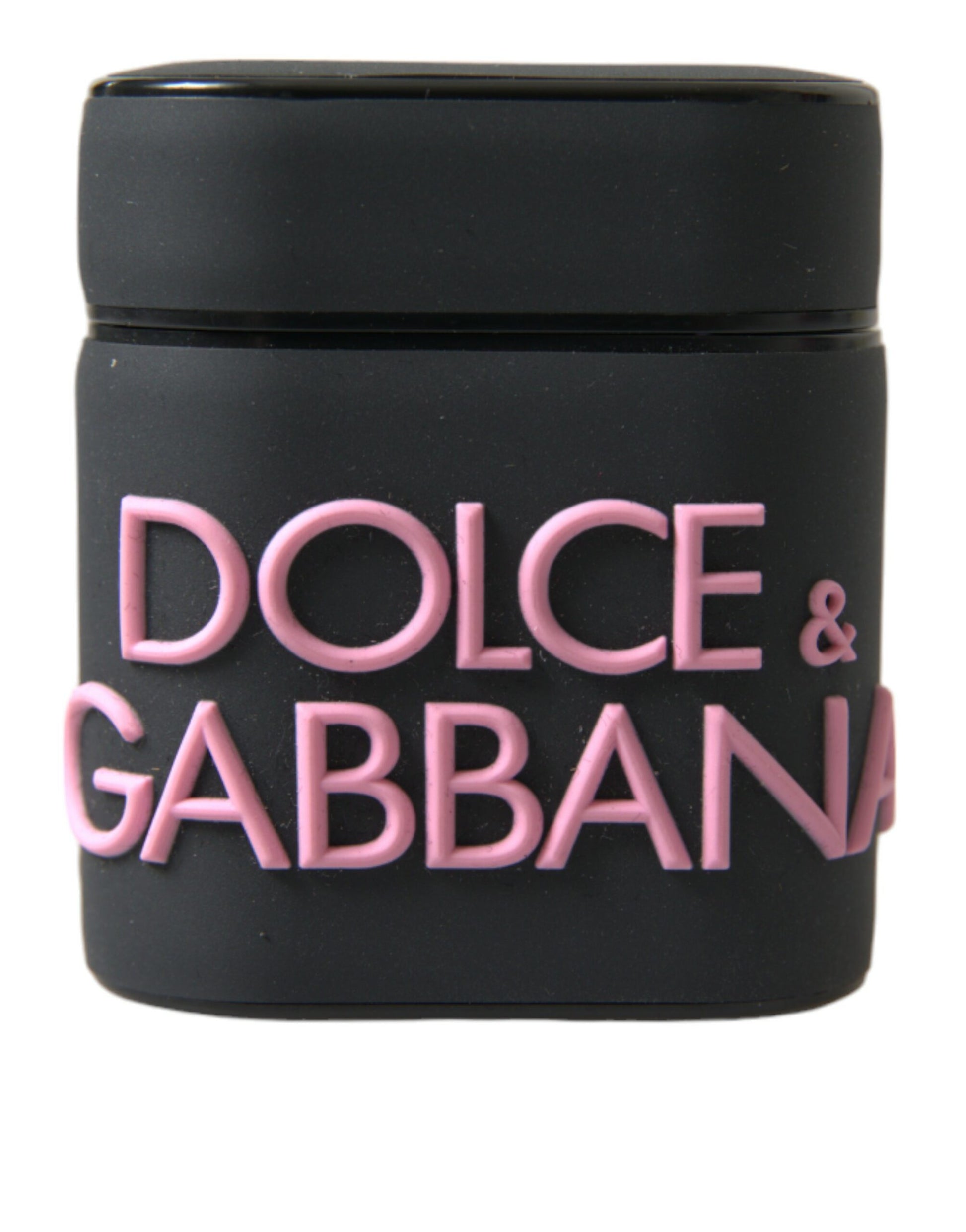 Dolce & Gabbana Black Pink Silicone Embossed Logo Airpods Case - ClickThatClicks 