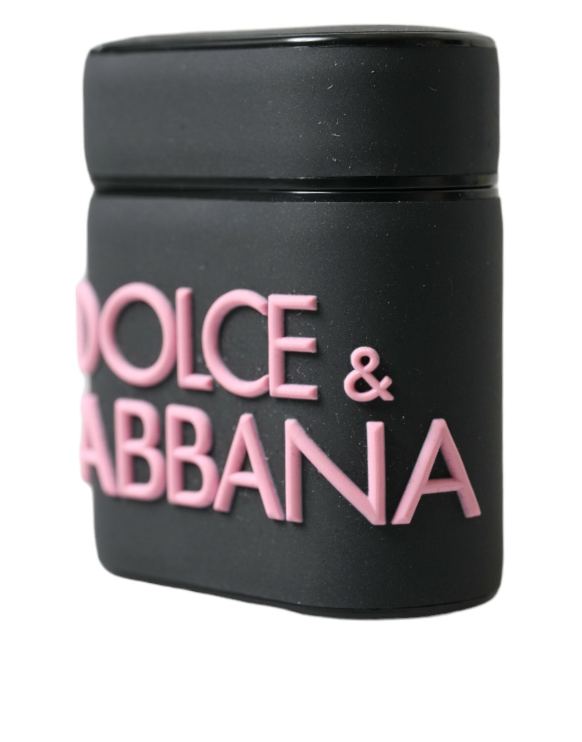 Dolce & Gabbana Black Pink Silicone Embossed Logo Airpods Case - ClickThatClicks 