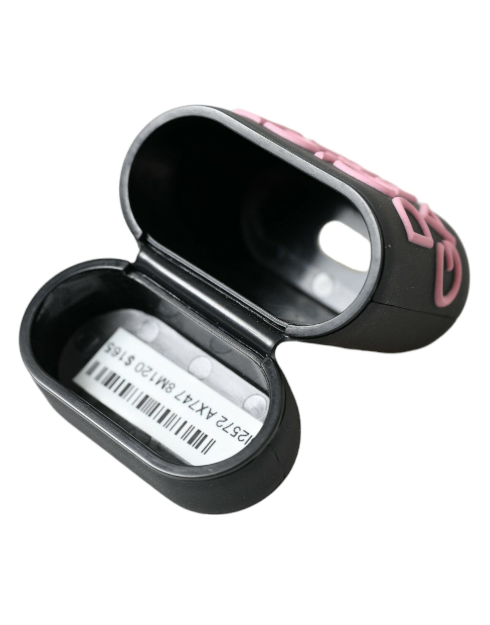 Dolce & Gabbana Black Pink Silicone Embossed Logo Airpods Case - ClickThatClicks 