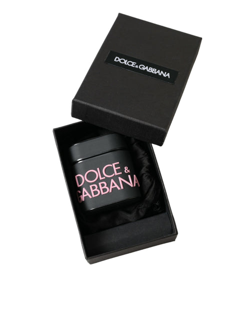 Dolce & Gabbana Black Pink Silicone Embossed Logo Airpods Case - ClickThatClicks 