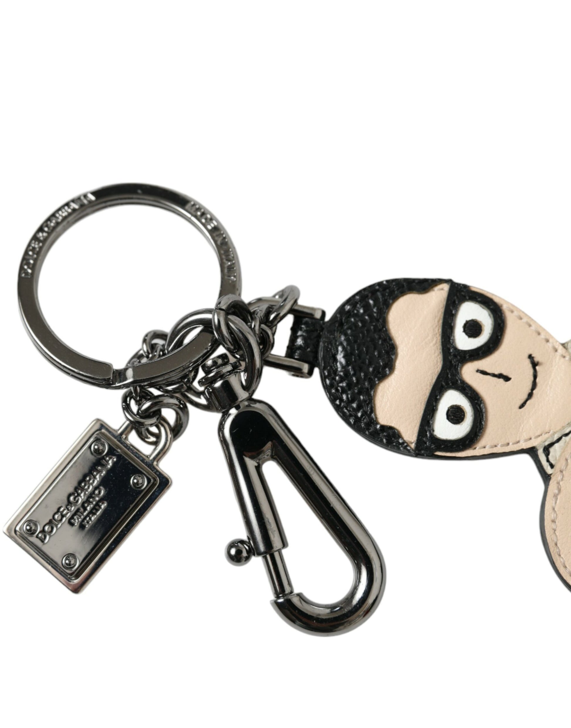 Dolce & Gabbana Leather Dominico Stefano #DGFAMILY Logo Badge Keychain - ClickThatClicks 