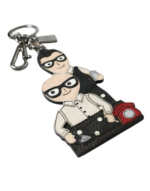 Dolce & Gabbana Leather Dominico Stefano #DGFAMILY Logo Badge Keychain - ClickThatClicks 