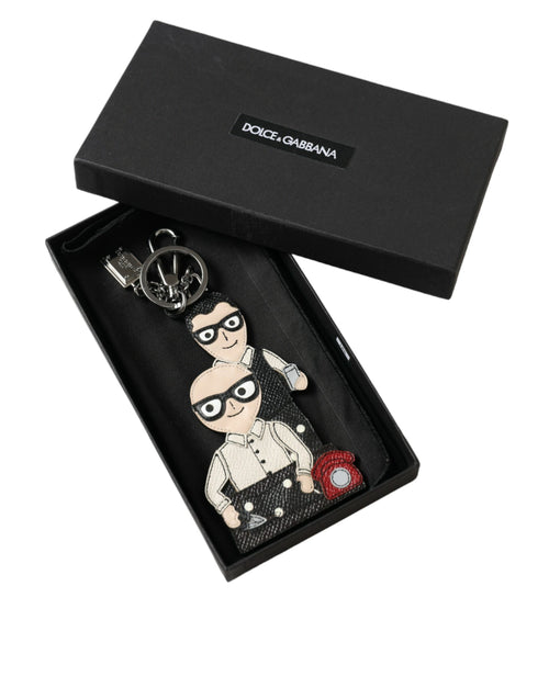 Dolce & Gabbana Leather Dominico Stefano #DGFAMILY Logo Badge Keychain - ClickThatClicks 