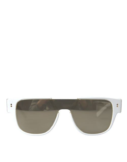 Dolce & Gabbana White Acetate Mirror Lenses DG4356 Sunglasses - ClickThatClicks 