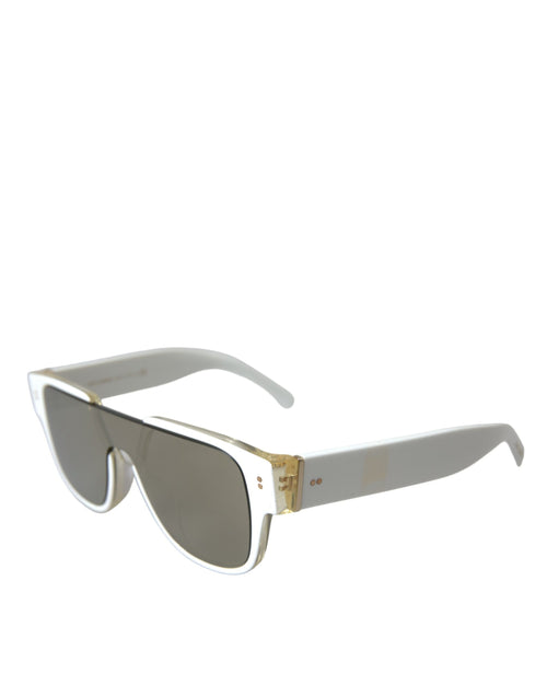Dolce & Gabbana White Acetate Mirror Lenses DG4356 Sunglasses - ClickThatClicks 