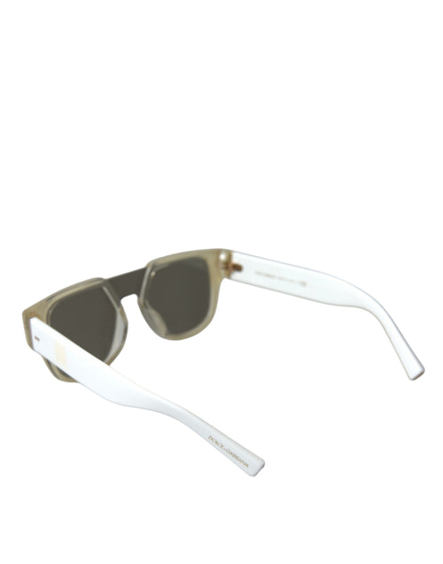 Dolce & Gabbana White Acetate Mirror Lenses DG4356 Sunglasses - ClickThatClicks 