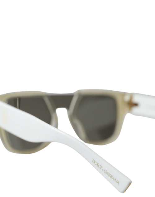 Dolce & Gabbana White Acetate Mirror Lenses DG4356 Sunglasses - ClickThatClicks 
