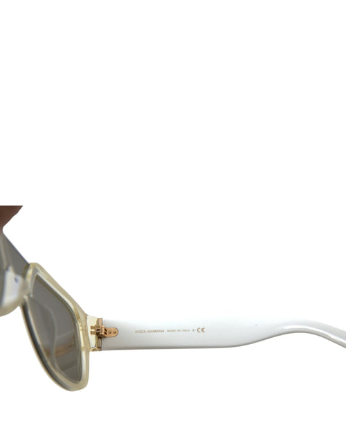Dolce & Gabbana White Acetate Mirror Lenses DG4356 Sunglasses - ClickThatClicks 