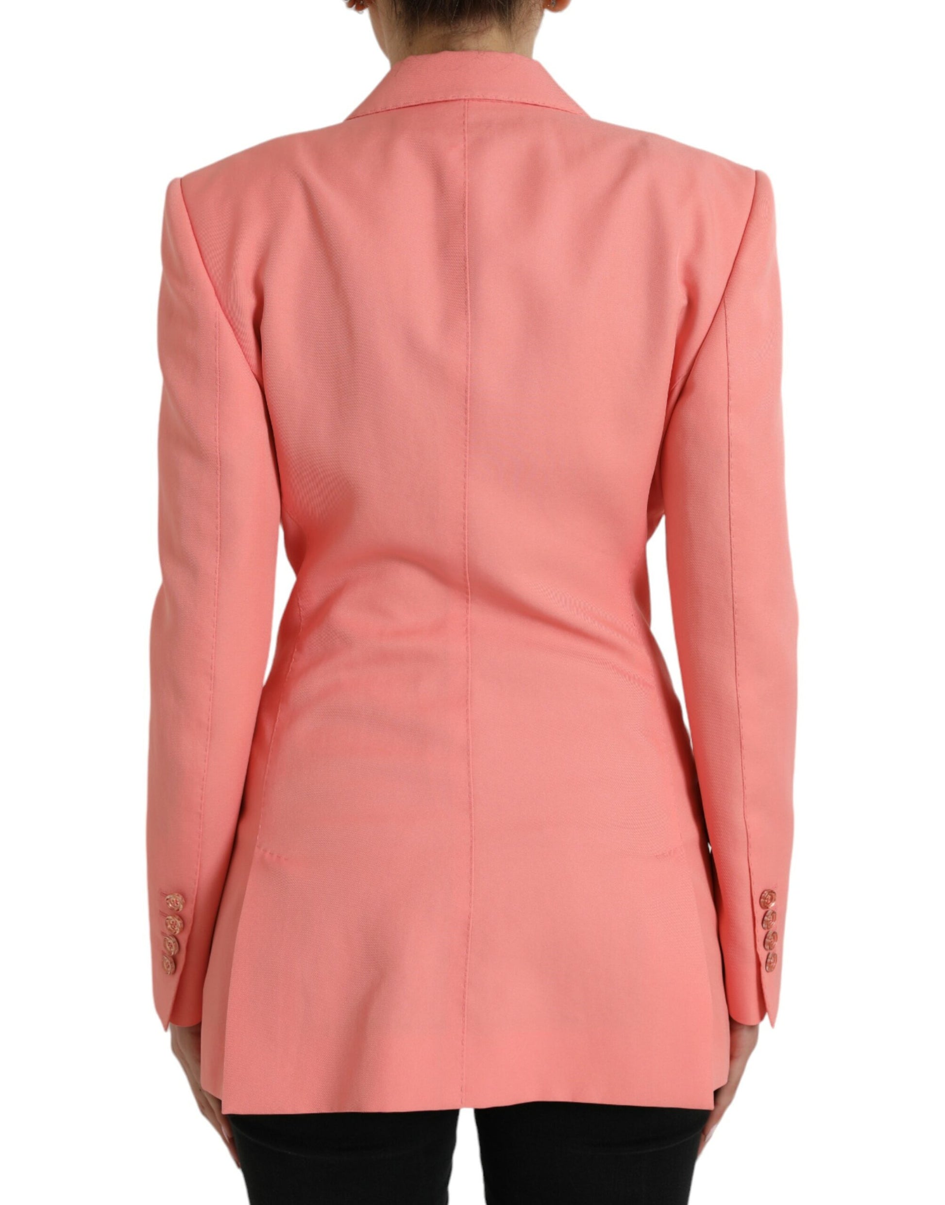 Dolce & Gabbana Pink Polyester Single Breasted Blazer Jacket - ClickThatClicks 