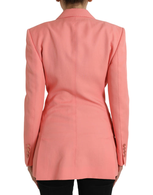 Dolce & Gabbana Pink Polyester Single Breasted Blazer Jacket - ClickThatClicks 