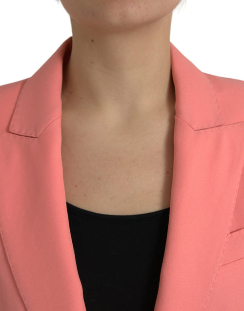Dolce & Gabbana Pink Polyester Single Breasted Blazer Jacket - ClickThatClicks 