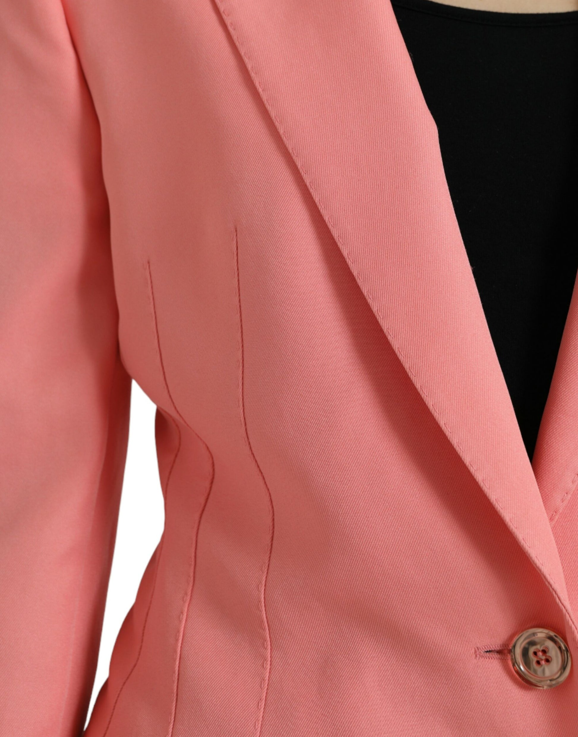 Dolce & Gabbana Pink Polyester Single Breasted Blazer Jacket - ClickThatClicks 