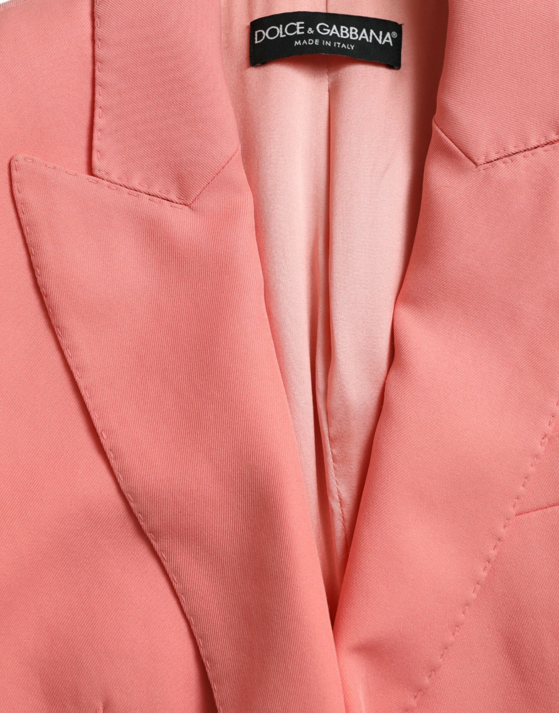 Dolce & Gabbana Pink Polyester Single Breasted Blazer Jacket - ClickThatClicks 