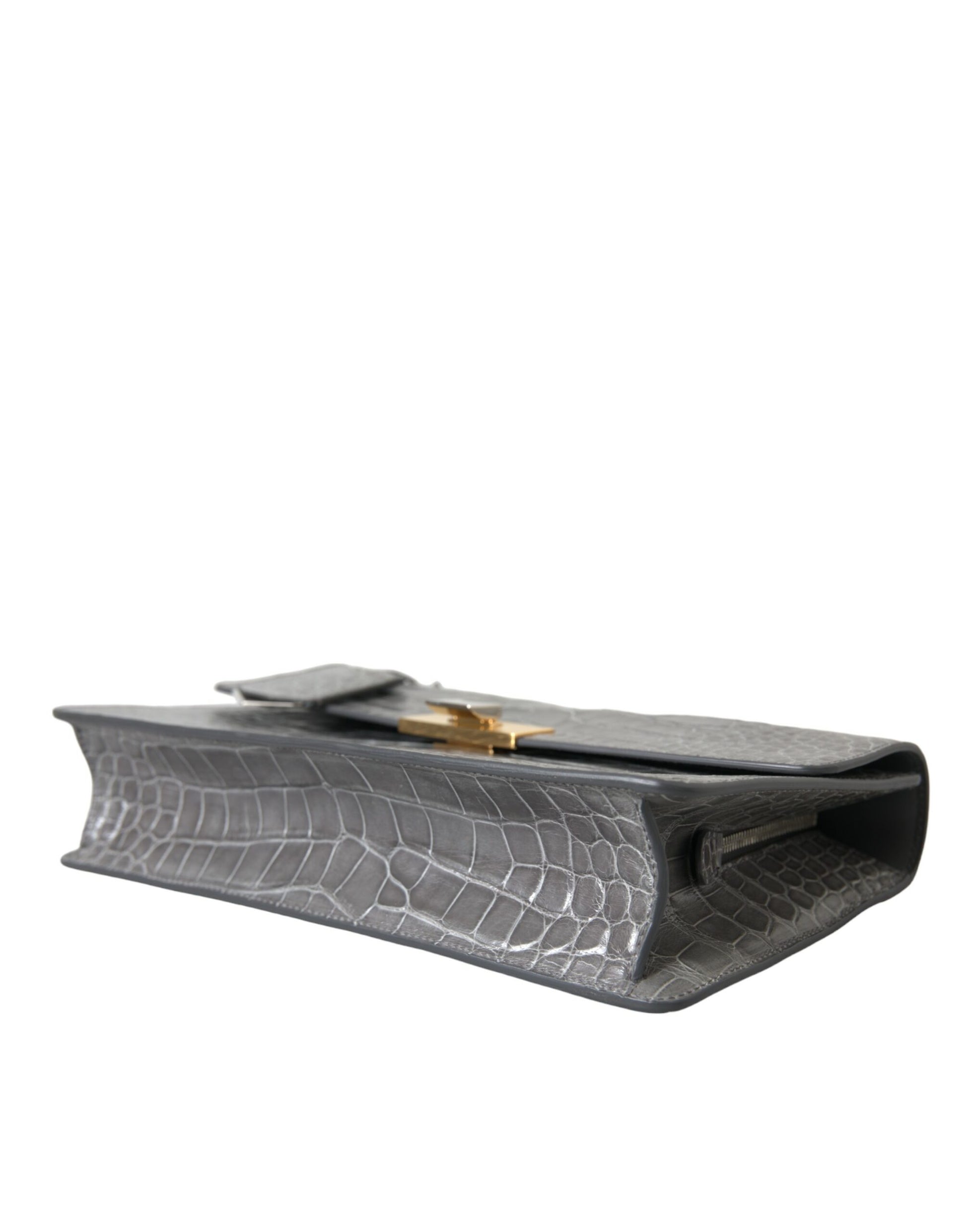 Balenciaga Gray Exotic Leather Medium Shoulder Hand Purse Bag - ClickThatClicks 