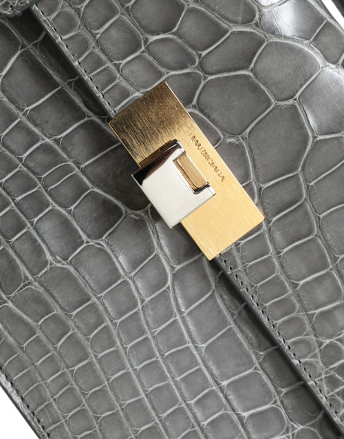 Balenciaga Gray Exotic Leather Medium Shoulder Hand Purse Bag - ClickThatClicks 