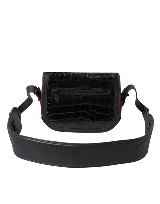 Balenciaga Black Exotic Leather Shoulder Crossbody Camera Bag - ClickThatClicks 