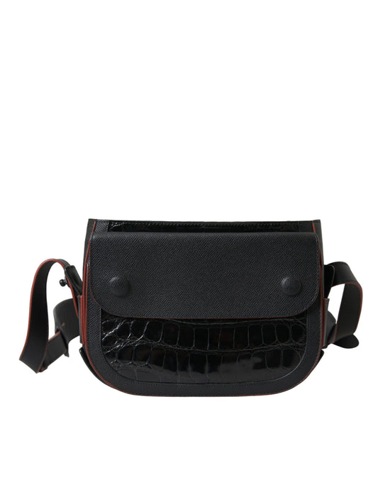 Balenciaga Black Exotic Leather Shoulder Crossbody Camera Bag - ClickThatClicks 
