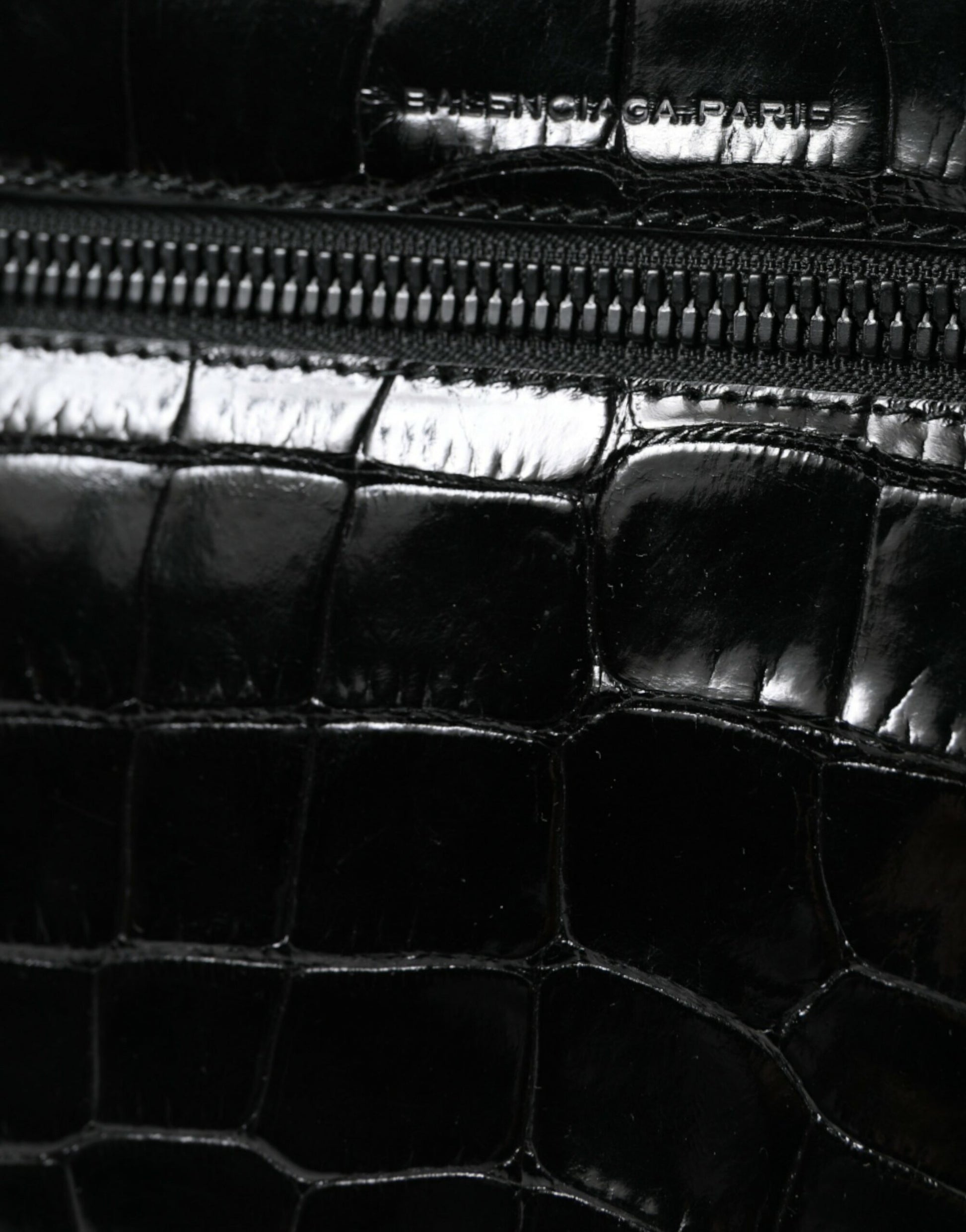 Balenciaga Black Exotic Leather Shoulder Crossbody Camera Bag - ClickThatClicks 