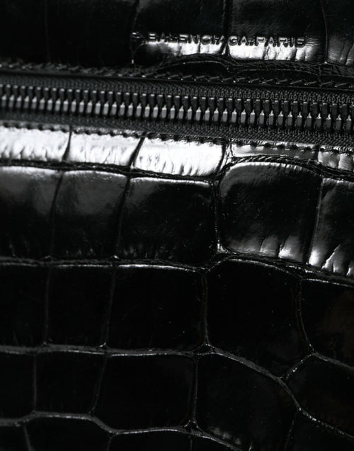 Balenciaga Black Exotic Leather Shoulder Crossbody Camera Bag - ClickThatClicks 