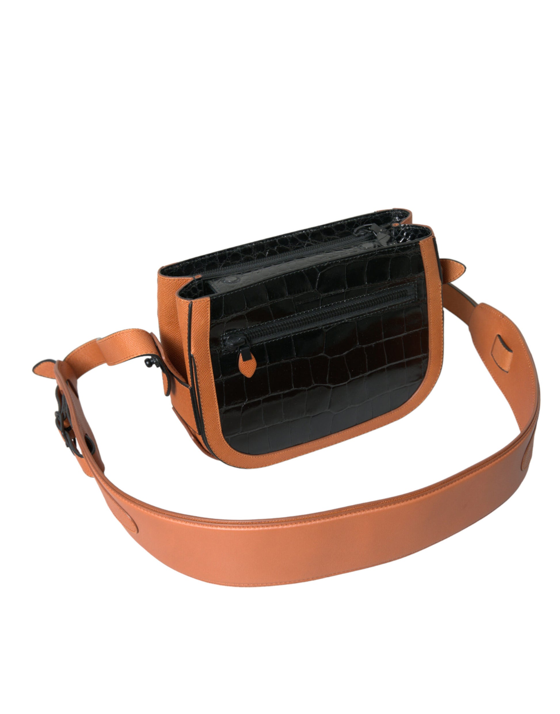 Balenciaga Black Brown Exotic Skin Leather Shoulder Camera Purse Bag - ClickThatClicks 